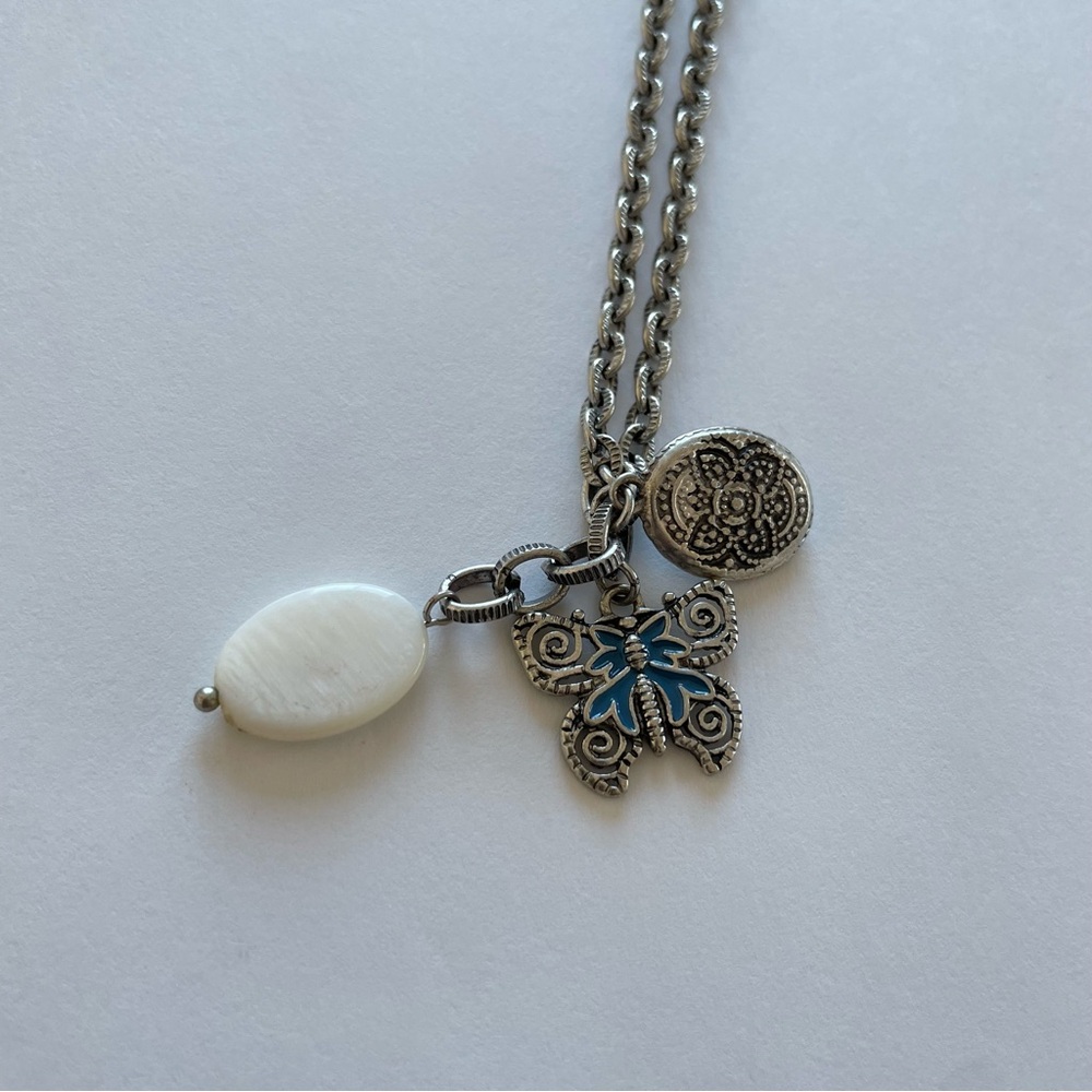 Patricia Nash Silver Butterfly Charm Pendant Necklace - Picture 4 of 7